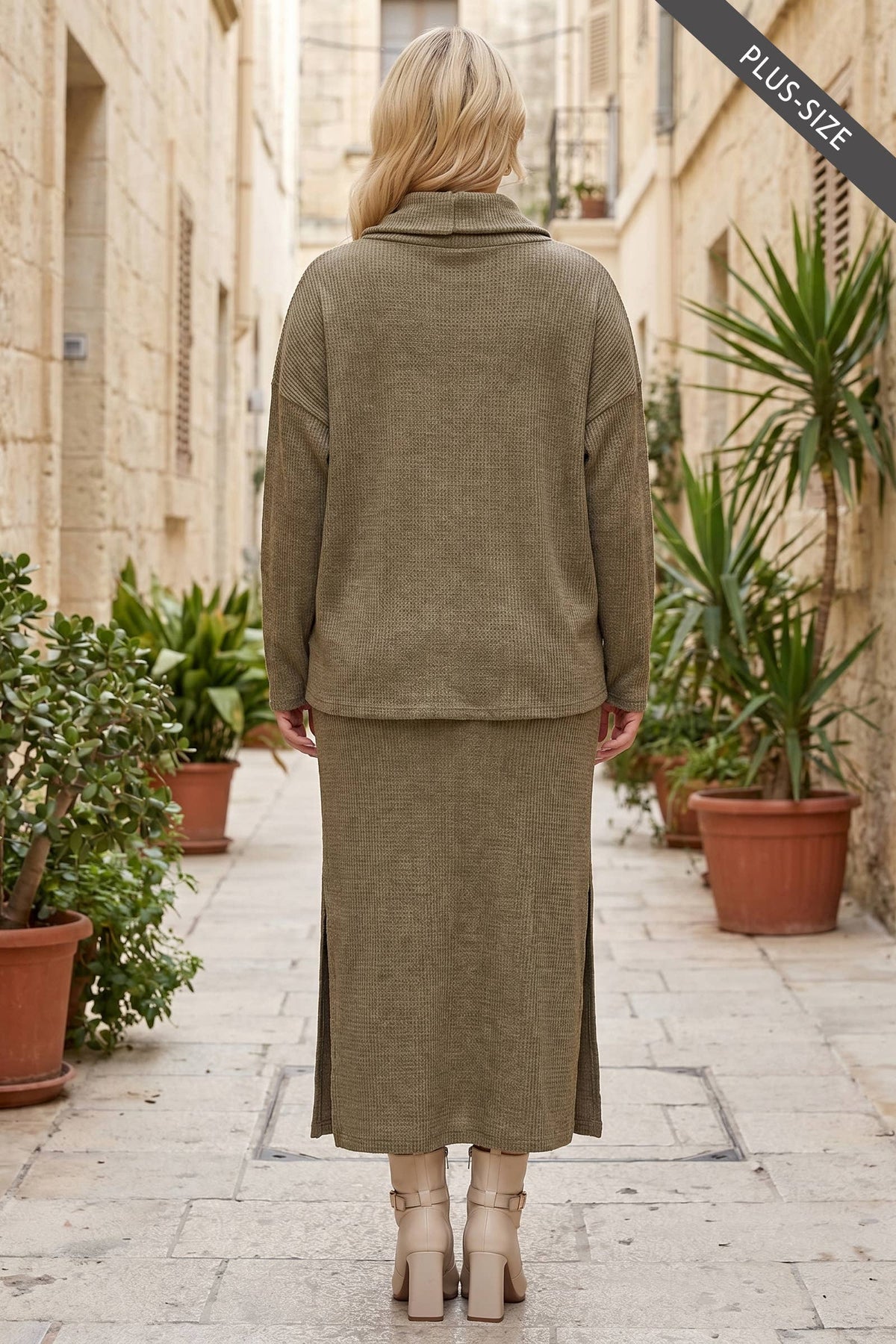 PLUS SIZE 2 Piece Cozy Thermal Layered Set