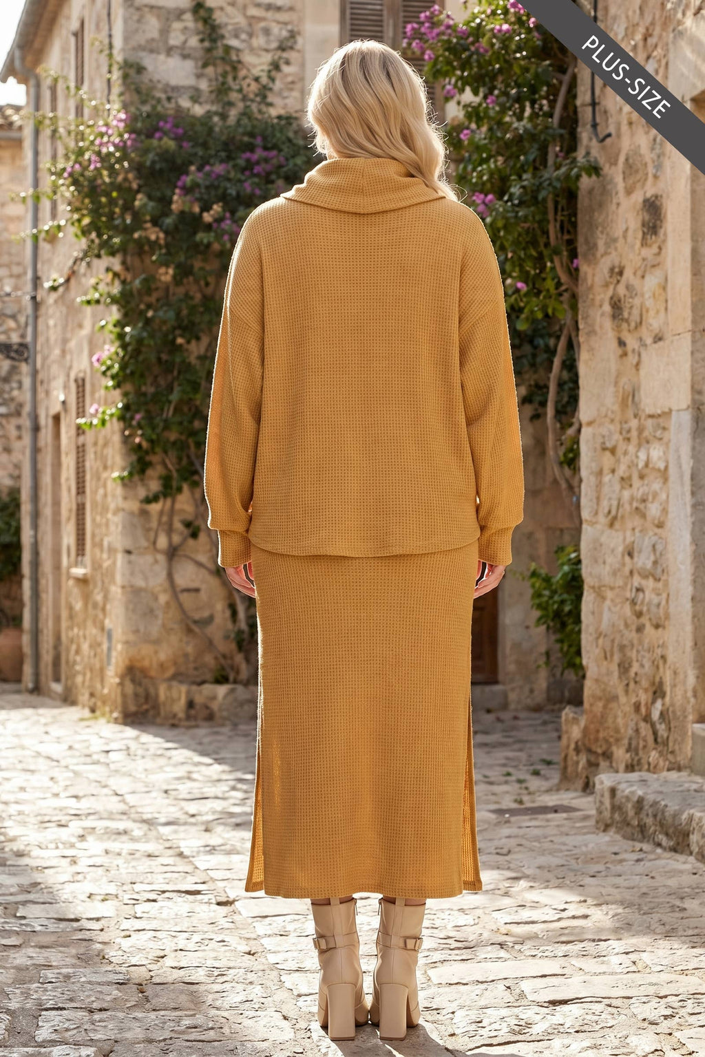 PLUS SIZE 2 Piece Cozy Thermal Layered Set