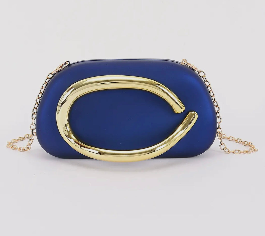 Metal Handle Case Clutch