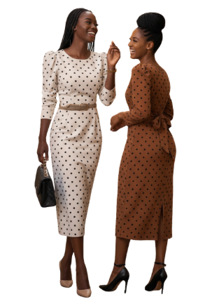 Parisian Polka Dot Midi