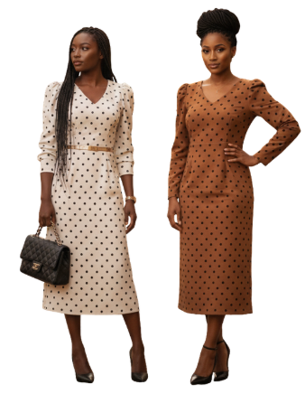 Parisian Polka Dot Midi