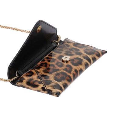 Enamel Envelope Clutch