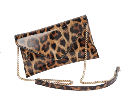 Enamel Envelope Clutch