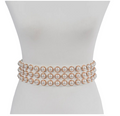 Full Pearl Studded Waist Belt