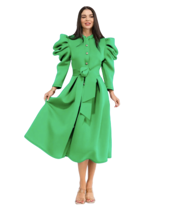 Super Techno Button Down Midi Dress