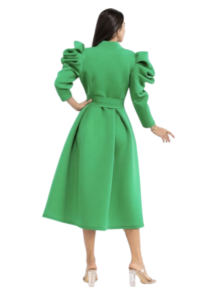 Super Techno Button Down Midi Dress