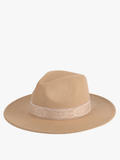 Neeley Wide Brim Fedora – Boho Print Trim Hat | HAT2196